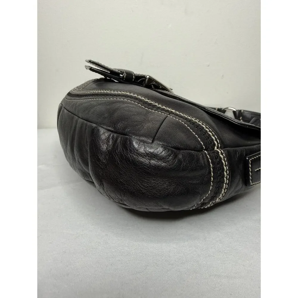 Coach Soho Flap Shoulder Bag Black Leather 10578 Y2K Vintage Shoulder Purse